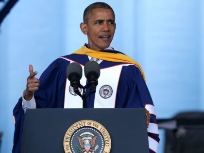 U.S. President Barack Obama addresses the 2016 commencement ceremony at Howard University