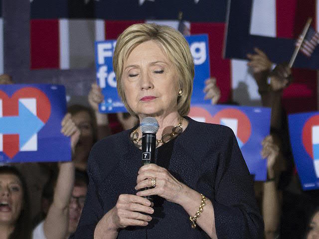 Democratic presidential candidate Hillary Clinton speaks at a rally in San Francisco, Cali
