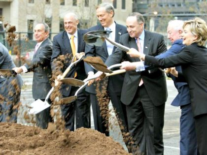 Goldman Sachs Groundbreaking with Hillary Richard DrewAP