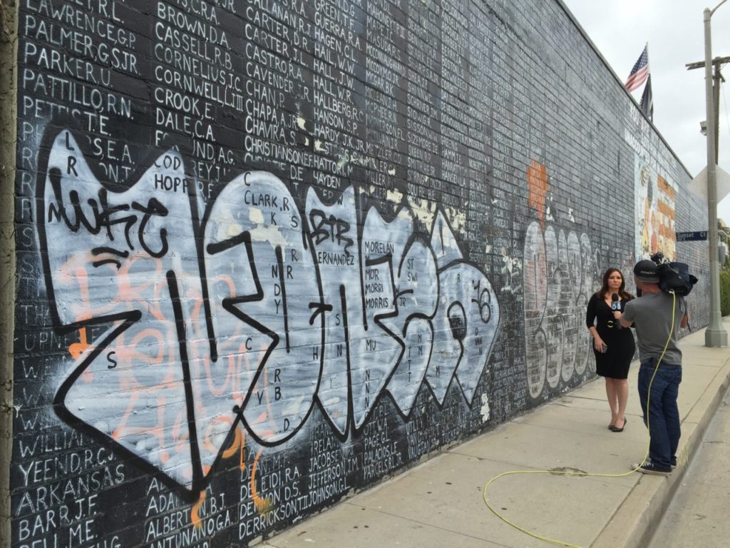 Vietnam memorial defaced (Joel Pollak / Breitbart News)