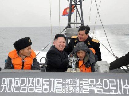 Kim Jong Un on a boat (AP Photo / Korean Central News Agency via Korea News Service)