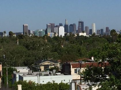 Los Angeles skyline (Joel Pollak / Breitbart News)