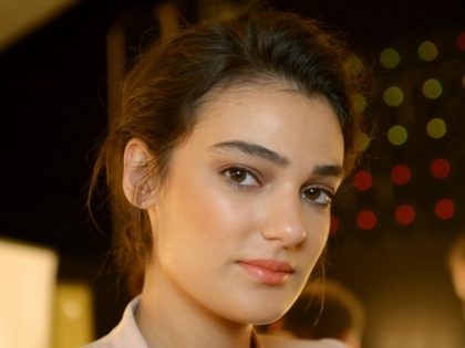 Merve Buyuksarac is seen backstage at the Gizia show during Mercedes-Benz Fashion Week Ist