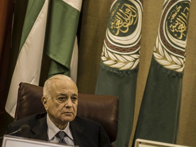 Arab League Secretary General Nabil al-Arabi attends a meeting of Arab foreign ministers t