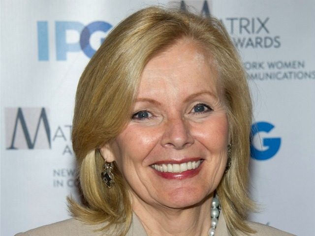 Peggy Noonan arrives to the Matrix Awards in New York, Monday, April 23, 2012. (AP Photo/C