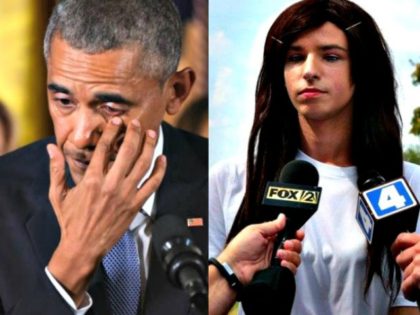 Obama crying JIM WATSONAFPGETTY IMAGES and Transgender Boy