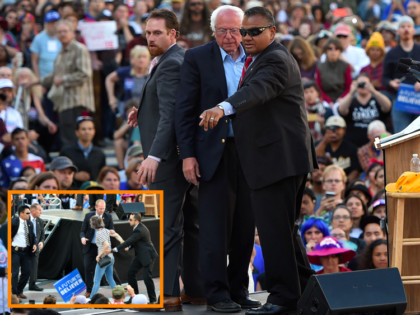 Bernie Sanders protected (Josh Edelson / AFP / Getty)