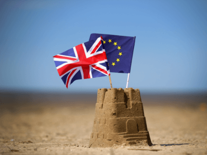 SOUTHPORT, UNITED KINGDOM - MAY 09: In this photo illustration the flag of the European Un