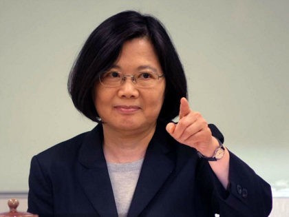 TAIWAN, Taipei : This photograph taken on April 21, 2016 shows Taiwan president-elect Tsai Ing-wen gesturing during a meeting with local enviromental groups in Taipei. When Tsai Ing-wen becomes Taiwan's new president later this month, she will bring an end to a period of unprecedented rapprochement with Beijing -- and …
