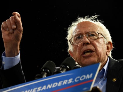 Democratic presidential candidate Bernie Sanders addresses a primary night election rally in Carson, California, May 17, 2016. Sanders scored a decisive victory over Hillary Clinton in the Democratic primary in Oregon, boosting his argument for keeping his underdog campaign alive through the conclusion of the primary process. Several US networks …
