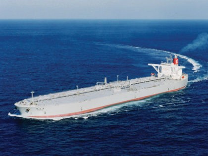 300,000-tonne Japanese tanker Mogamigawa is seen in this undated photo released by Kawasak