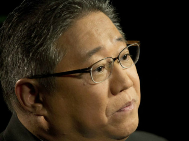 Kenneth Bae, a U.S. citizen who was detained in North Korea for two years, talks during an