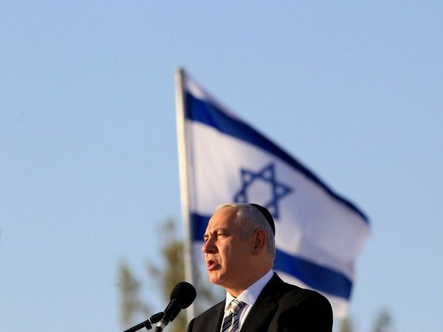 JERUSALEM, ISRAEL - JULY 21: Israel's Prime Minister Benjamin Netanyahu speaks during an official memorial ceremony for Theodor Herzl at Mount Herzl military cemetery on July 21, 2011 in Jerusalem, Israel. Herzl, considered to be the founder of modern Zionism, proposed the idea of a Jewish state in Palestine as …