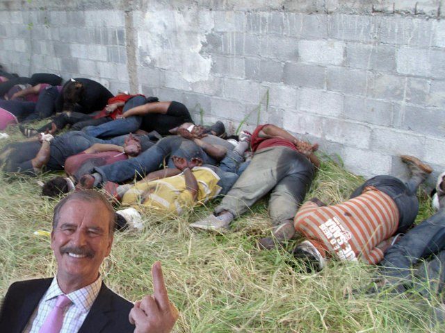 Vicente Fox Middle Finger to Cartel Victims