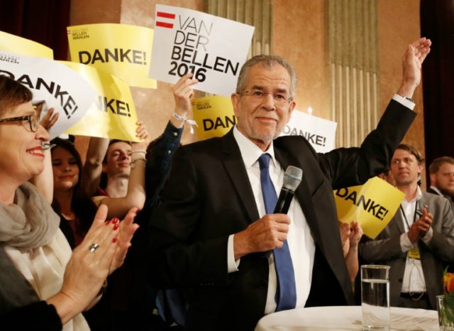 Austrian presidential candidate Alexander Van der Bellen won 50.3 percent of the vote