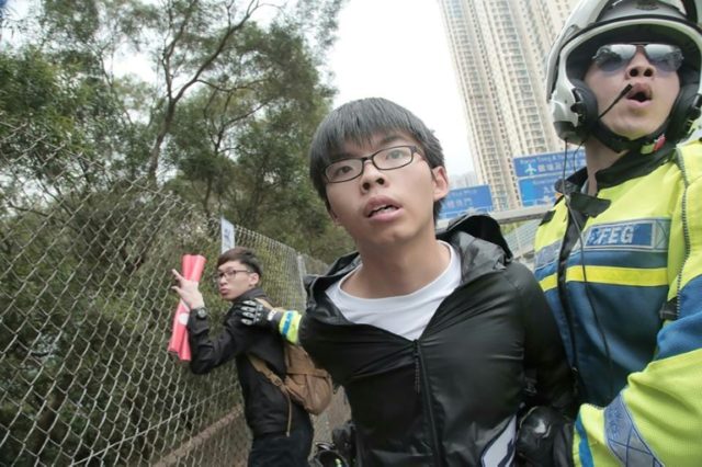 Hong Kong pro-democracy activist and leader of political party Demosisto, Joshua Wong, is