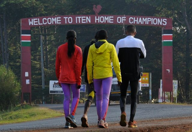 Kenyan athletes arrive for their training camp at Iten, on January 11, 2016, in the Rift V
