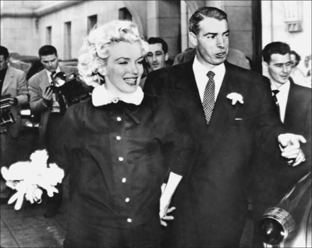 Picture dated April 1, 1954 shows actress Marilyn Monroe with her second husband American