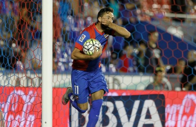 Jose Luis Morales, pictured on September 23, 2015, gave Levante hope, but the team eventua