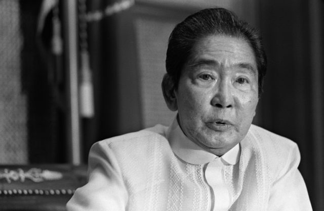 Late Philippine dictator Ferdinand Marcos was in power from 1965-1986