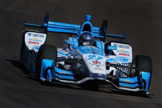 Marco Andretti's Honda-powered Dallara has turned the fastest lap in warmup sessions for t