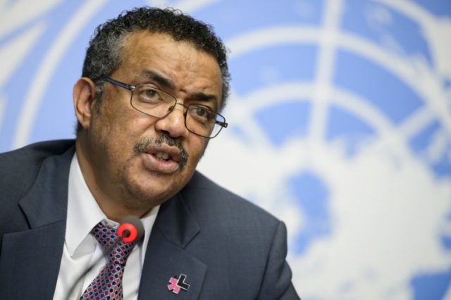 Ethiopian Minister of Foreign Affairs Tedros Adhanom Ghebreyesus attends a press conferenc