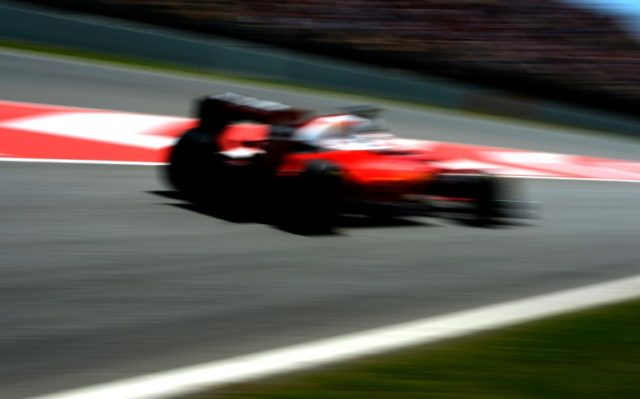 Ferrari's driver Sebastian Vettel drives during the qualifying session at the Circuit de C
