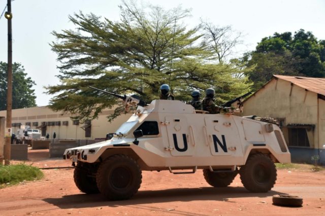 United Nations peacekeepers patrol in the Central African Republic