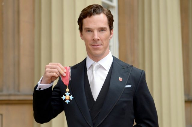English actor Benedict Cumberbatch, holder of an OBE from the queen, has signed a letter s