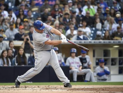 Bartolo Colon three weeks shy of his 43rd birthday, sent a 1-1 pitch from Padres starting pitcher James Shields into the left field bleachers in his 226th career at-bat