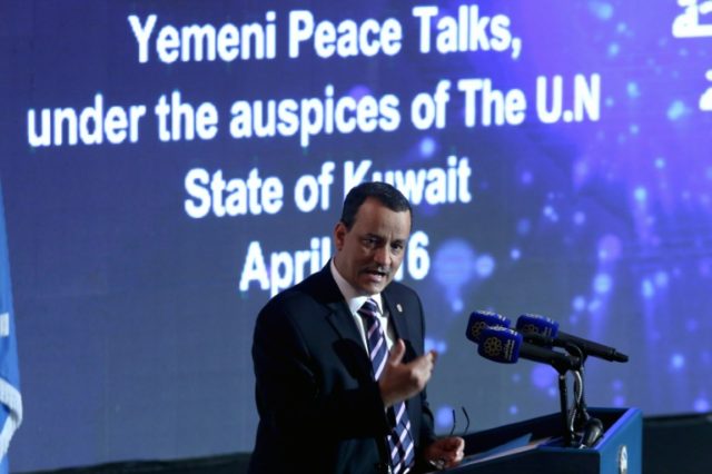 UN Special Envoy to Yemen Ismail Ould Cheikh Ahmed speaks during a press conference at the