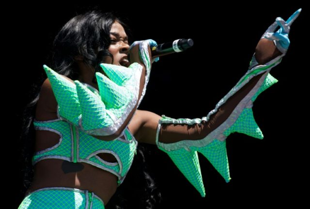 American rapper Azealia Banks performs on the Pyramid Stage on the forth day of the Glasto
