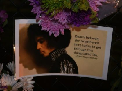 Messages left by fans outside Prince's Paisley Park compound in Minneapolis, Minnesota on
