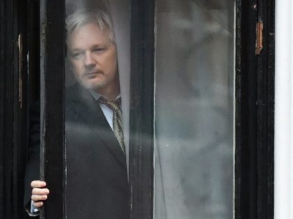 WikiLeaks founder Julian Assange, pictured on February 5, 2016 on the balcony of the Ecuadorian embassy