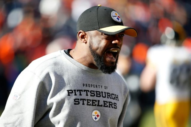 Pittsburgh steelers head coach Mike Tomlin (C), pictured on January 17, 2016, praised the
