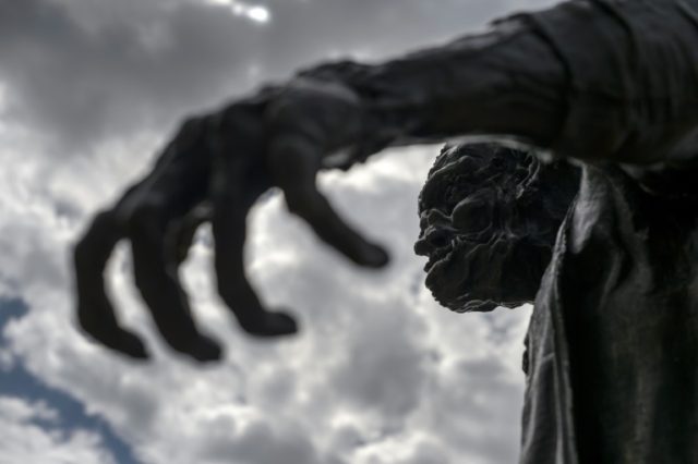 A statue of Frankenstein's monster in Geneva