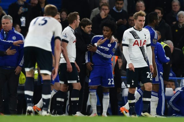 Mauricio Pochettino (CL) seemed to lose his cool as their title hopes faded even charging
