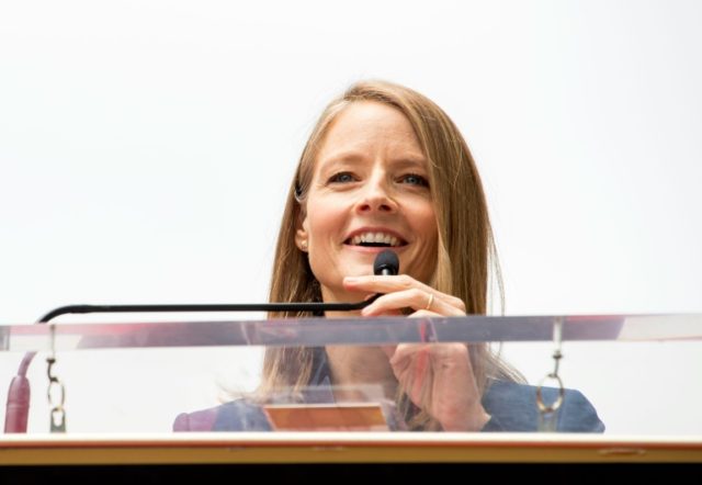 Actress and director Jodie Foster attends the ceremony honoring her with a star on the Hol