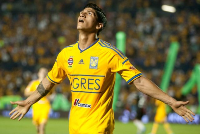 An intensive search for 25-year-old footballer Alan Pulido, pictured on April 26, 2014, is