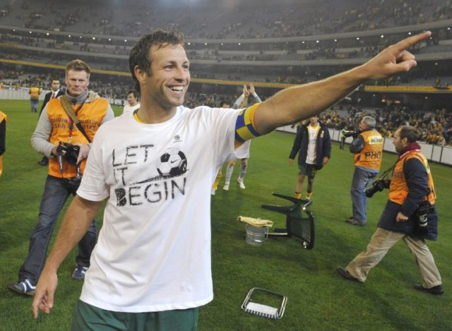 Former Australian football captain Lucas Neill (pictured in 2009) has declared bankruptcy