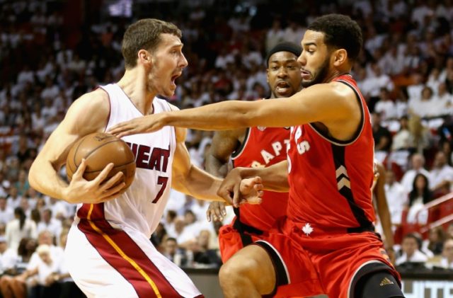 Slovenian star Goran Dragic (L) was outstanding as Miami squared the best-of-seven series