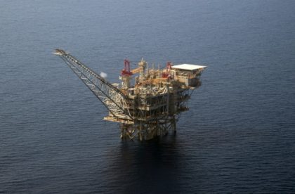 The Tamar Israeli gas-drill platform in the Mediterranean Sea off Tel Aviv -- Israel has b