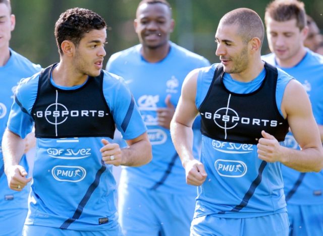 Karim Benzema (R) and Hatem Ben Arfa (L) have both been left out of France's squad for the