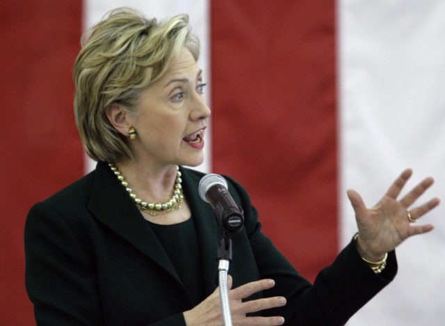 Democratic presidential hopeful, Sen. Hillary Rodham Clinton, D-N.Y., speaks at a campaign