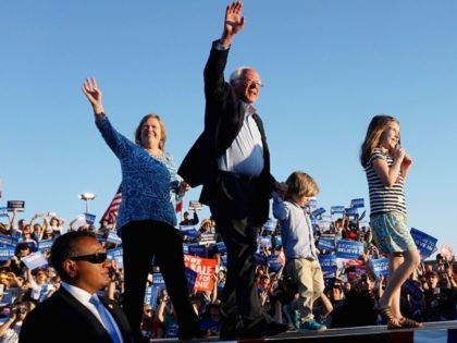 Bernis Sanders exit (Sandy Huffaker / Associated Press)