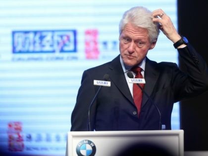 Former US President Bill Clinton during the closing ceremony of China Philanthropy Forum 2