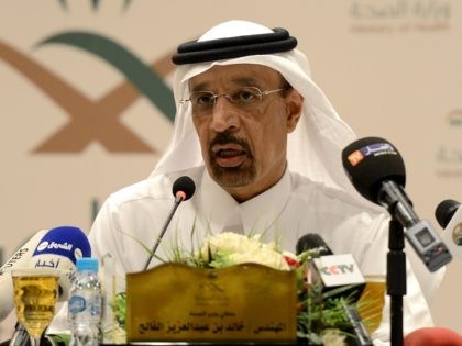 Saudi Minister of Health Khalid al-Falih, speaks during a press conference at the Maternity & Children's Hospital in Saudi Arabia's holy Muslim city of Mecca on September 17, 2015. AFP PHOTO / MOHAMMED AL-SHAIKH / AFP / MOHAMMED AL-SHAIKH (Photo credit should read MOHAMMED AL-SHAIKH/AFP/Getty Images)