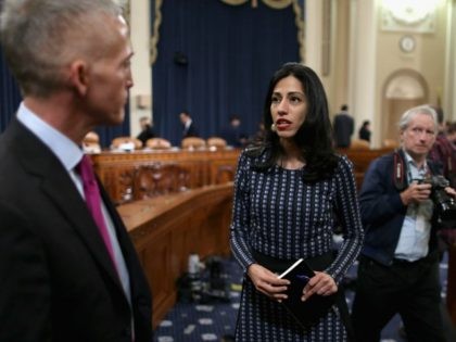 Huma Abedin (C), former deputy chief of staff for former Secretary of State Hillary Clinto