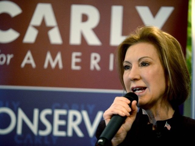 Republican Presidential candidate Carly Fiorina holds 'Coffee With Carly' at Bla