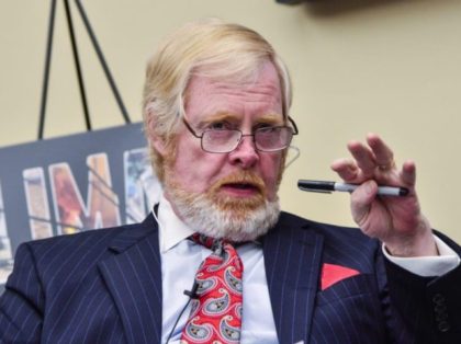 WASHINGTON, DC - APRIL 14: Brent Bozell, Founder and President of the Media Research Center, speaks during the "Climate Hustle" panel discussion at the Rayburn House Office Building on April 14, 2016 in Washington, DC. (Kris Connor/Getty Images)
